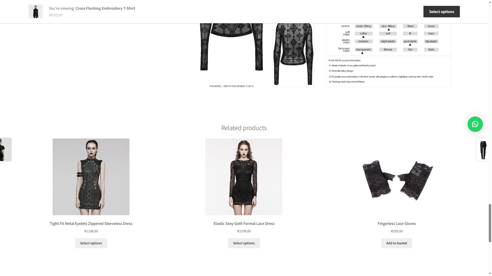 Related Products Above Footer On A Product Page